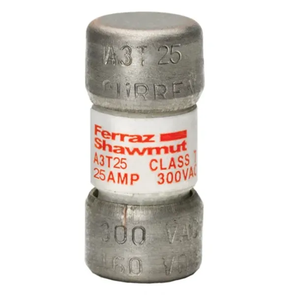 Fuse A3T - Class T - Fast-Acting 300VAC 160VDC 25A Ferrule image 1