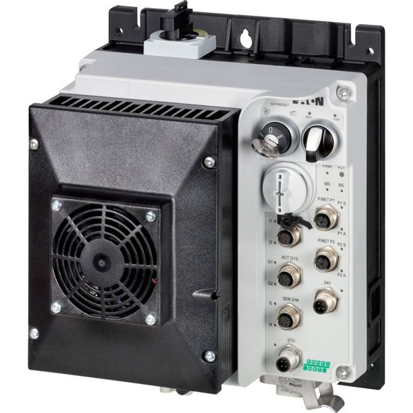 Speed controllers, 8.5 A, 4 kW, Sensor input 4, Actuator output 2, 400/480 V AC, PROFINET, HAN Q4/2, with manual override switch, STO (Safe Torque Off image 4