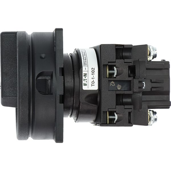 Main switch, T0, 20 A, flush mounting, 1 contact unit(s), 2 pole, STOP function, With black rotary handle and locking ring, Lockable in the 0 (Off) po image 33