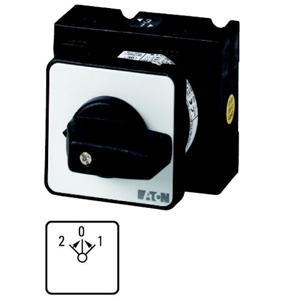 Reversing switches, T0, 20 A, flush mounting, 3 contact unit(s), Contacts: 5, 45 °, momentary, With 0 (Off) position, with spring-return from both dir image 1