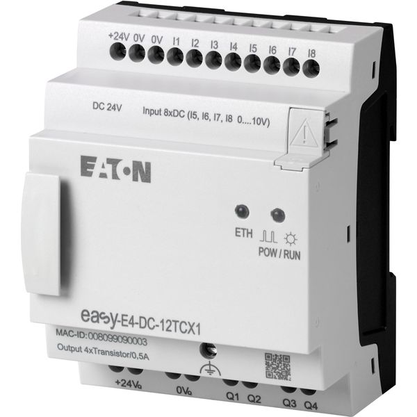 Control relays, easyE4 (expandable, Ethernet), 24 V DC, Inputs Digital: 8, of which can be used as analog: 4, screw terminal image 6