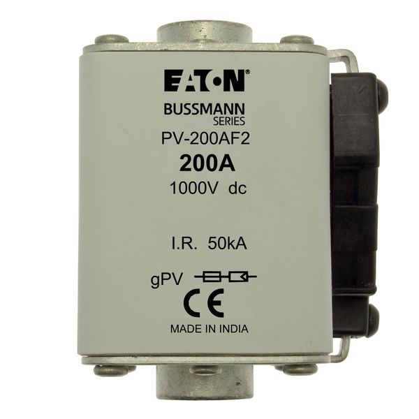 Fuse-link, high speed, 200 A, DC 1000 V, size 2, 61 x 77 x 91 mm, gPV, IEC, UL, single indicator image 20