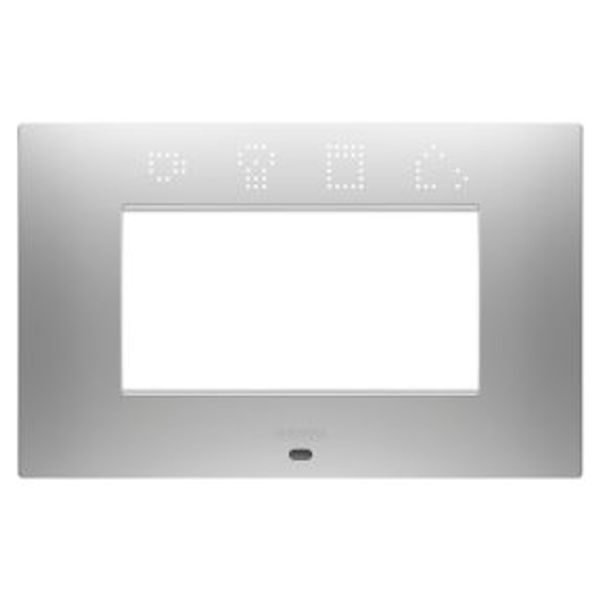 EGO SMART PLATE - IN PAINTED TECHNOPOLYMER - 4 MODULES - MAGNETIC GRAY - CHORUSMART image 1
