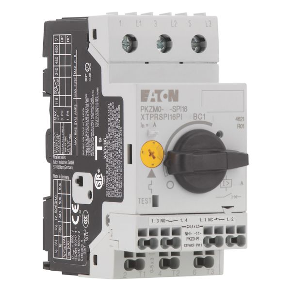 Motor-protective circuit-breaker, 3-pole + 1 N/O + 1 N/C, 2.2 kW, 4 - 6.3 A, Feed-side screw terminals/output-side push-in terminals image 6