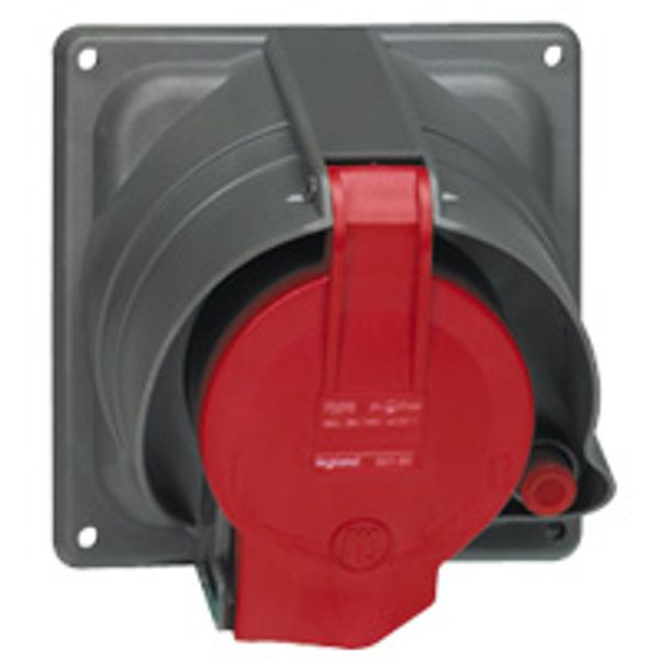 Panel mounting socket Prisinter Hypra - IP44 - 380/415 V~ - 63A - 3P+E - plastic image 1