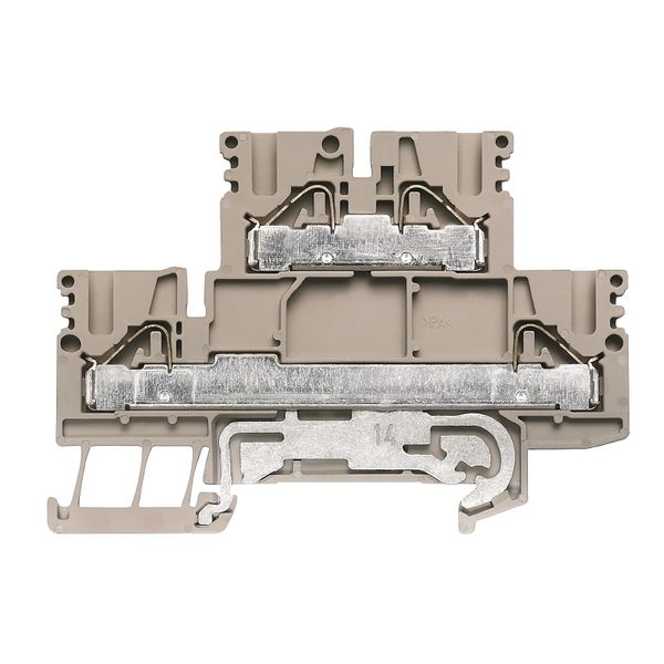 Multi-tier modular terminal, PUSH IN, 4 mm², 800 V, 24 A, Number of le image 1