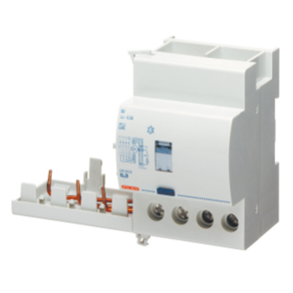 ADD ON RESIDUAL CURRENT CIRCUIT BREAKER FOR MT CIRCUIT BREAKER - 4P 63A TYPE A INSTANTANEOUS Idn=0,5A - 3,5 MODULES image 1