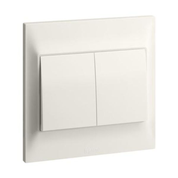 Belanko S 2 gang 2-way switch - 20AX - Ivory image 1