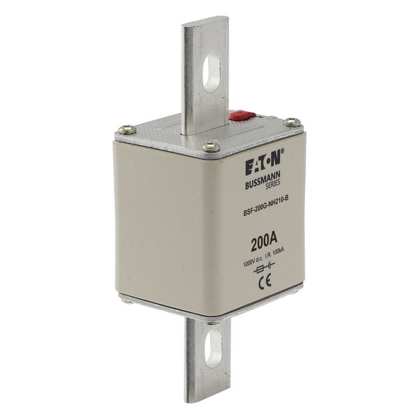 Fuse-link, high speed, 200 A, DC 1000 V, NH2, 54 x 61 x 150 mm, gBat, IEC, bolted connection image 20