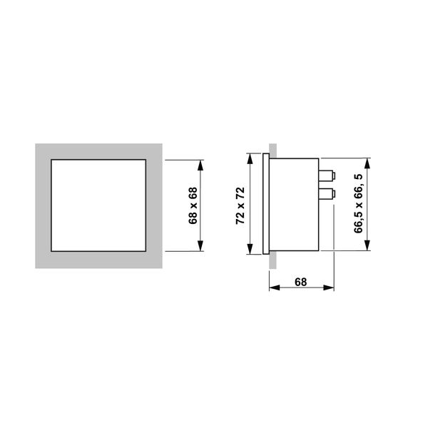 Ammeter, 72x72mm, 25A, AC, Direct measuring image 4