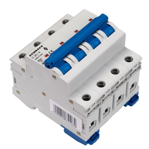 Miniature Circuit Breaker (MCB) AMPARO 6kA, C 20A, 4-pole image 3