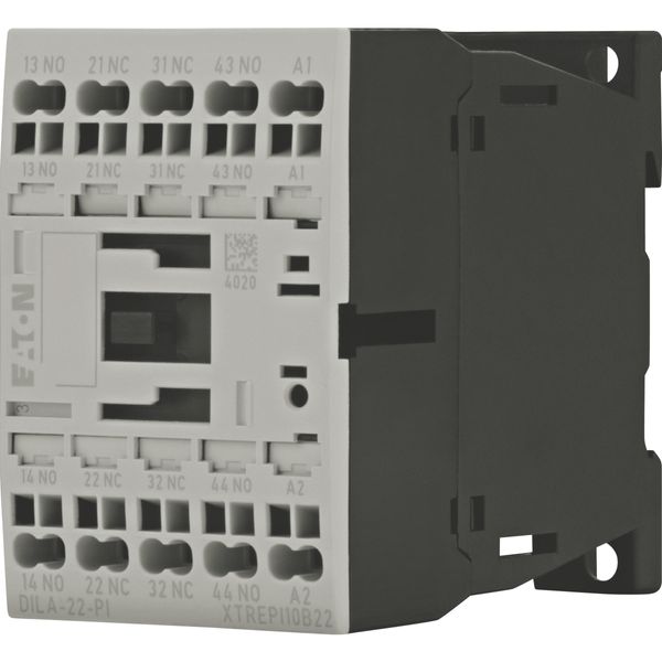 Contactor relay, 110 V 50 Hz, 120 V 60 Hz, 2 N/O, 2 NC, Push in terminals, AC operation image 4