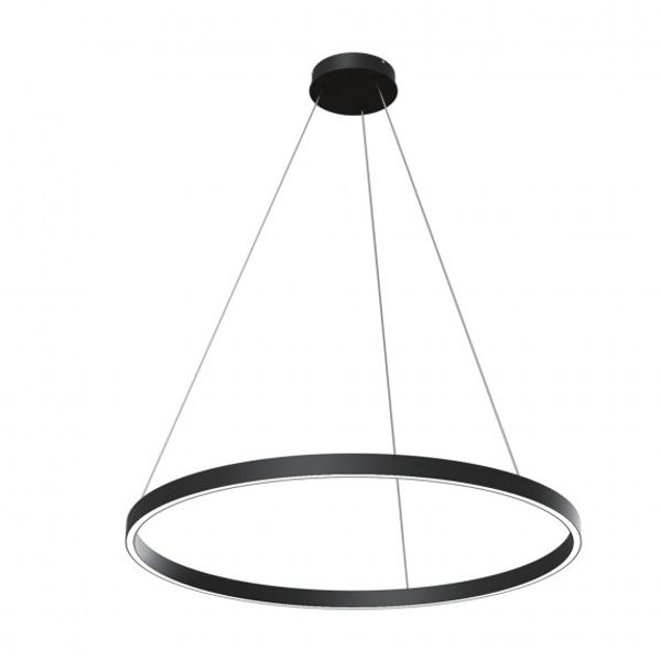 Modern Rim Pendant Lamp Black image 3