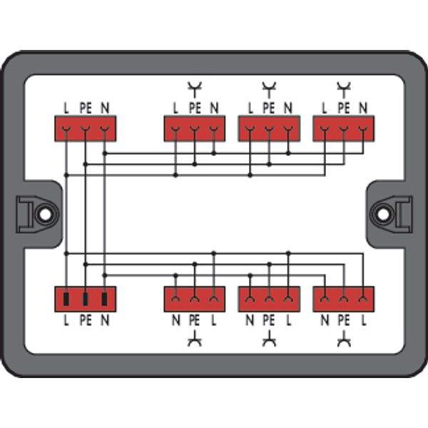 Distribution box Single-phase current (230 V) 1 input black image 2