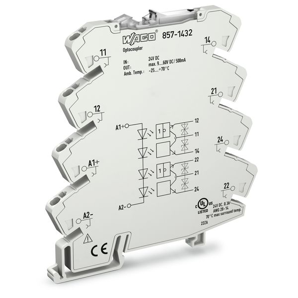 Optocoupler module 2-port Nominal input voltage: 24 VDC image 1