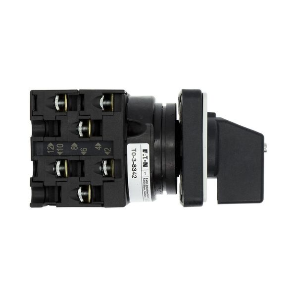 On-Off switch, T0, 20 A, flush mounting, 3 contact unit(s), 6 pole, with black thumb grip and front plate image 25