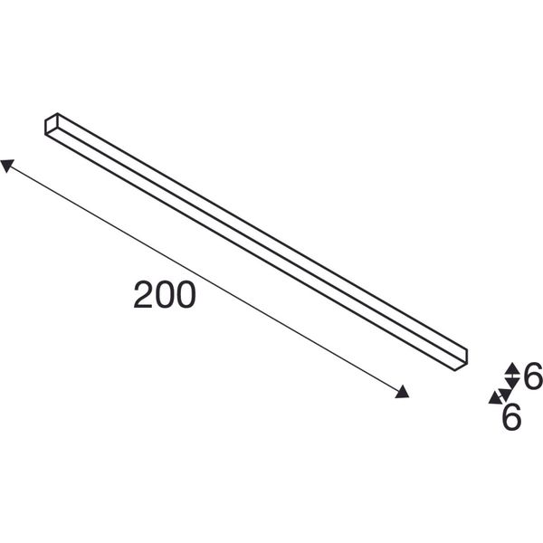 Q-LINE CL, LED Indoor ceiling light, 2m, BAP, black, 3000K image 2