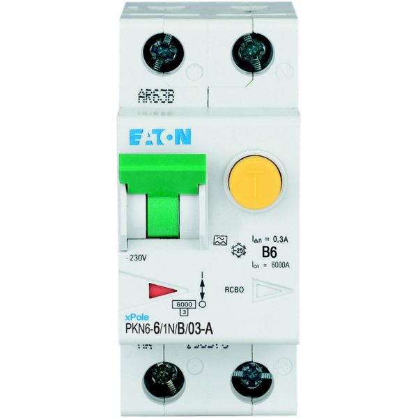 RCD/MCB combination, 6 A, 300 mA, MCB trip characteristic: B, 1p+N, RCD trip characteristic: A image 18