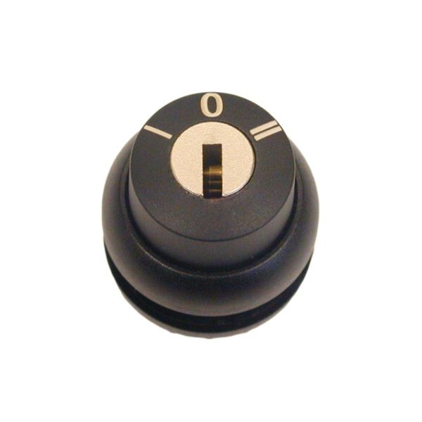 Key-operated actuator, maintained, 3 positions, 0, II, Bezel: black image 1