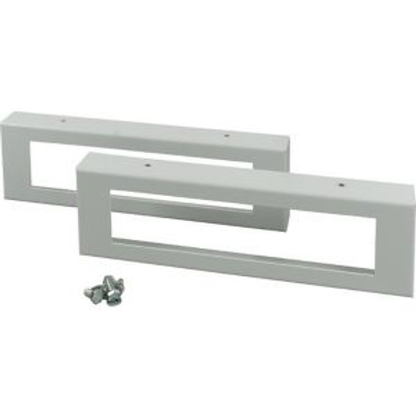 Plinth, side panels for HxD 100 x 400mm, grey, with cable duct cutout image 2
