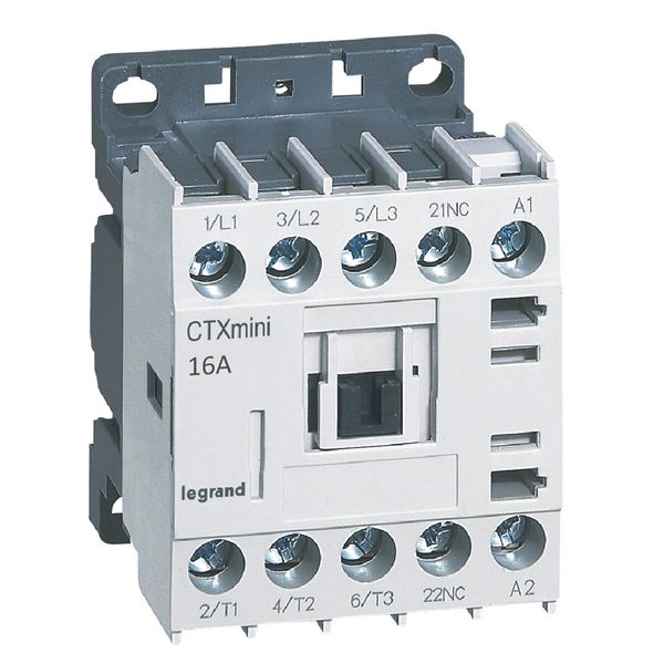 3-pole mini contactors CTX³ - 16 A (AC3) - 415 V~ - 1 NC - screw terminals image 1