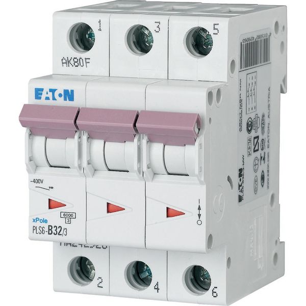 Miniature circuit breaker (MCB), 32 A, 3p, characteristic: C image 3