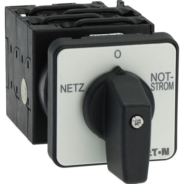 Changeoverswitches, T0, 20 A, flush mounting, 4 contact unit(s), Contacts: 8, 45 °, maintained, With 0 (Off) position, Netz-0-Notstrom, Design number image 16