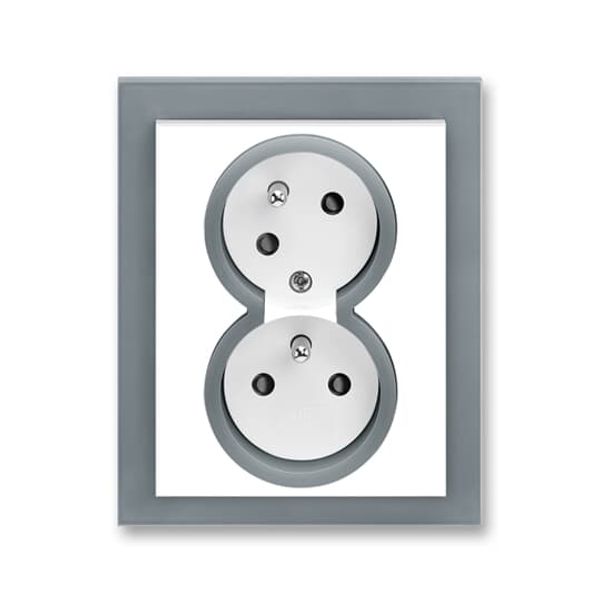 5583M-C02357 42 Double socket outlet with earthing pins, shuttered, with turned upper cavity, with surge protection image 39