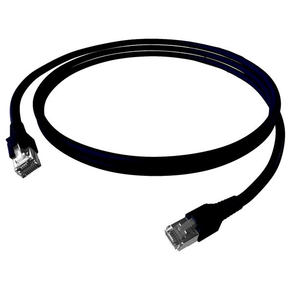 Patchcord RJ45 shielded Cat.6a 10GB, LS0H, black,   5.0m image 3