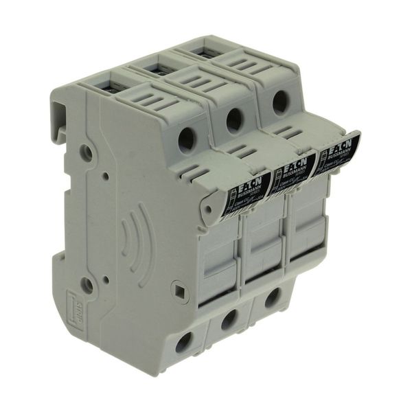 Fuse-holder, LV, 30 A, AC 600 V, 10 x 38 mm, CC, 3P, UL, DIN rail mount image 41