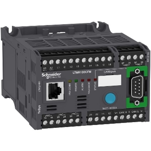Motor Management, TeSys T, motor controller, CANopen, 6 logic inputs, 3 relay logic outputs, 5 to 100A, 100 to 240VAC image 3