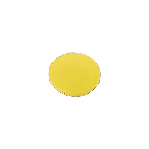 Button plate, flat yellow, blank image 4