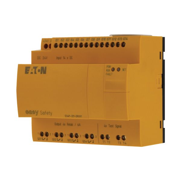 Safety relay, 24 V DC, 14DI, 4DO relays, easyNet image 7