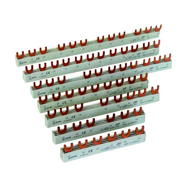 Phase busbar, 4-phases, 16qmm, fork connector, 12SU image 2