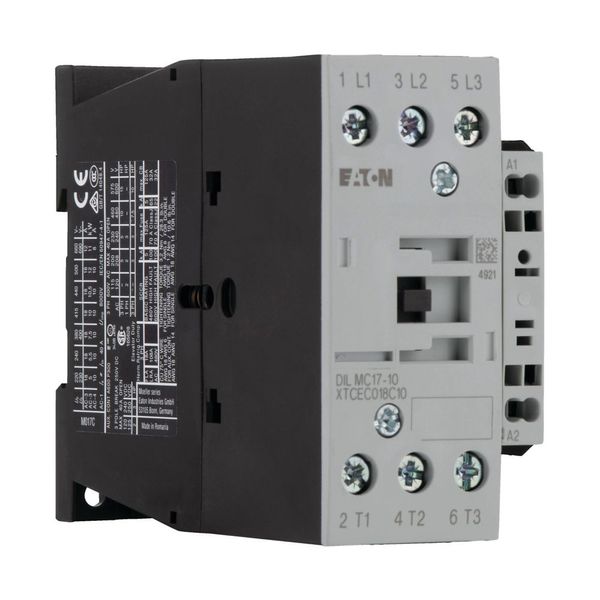 Contactor, 3 pole, 380 V 400 V 7.5 kW, 1 N/O, RDC 24: 24 - 27 V DC, DC operation, Spring-loaded terminals image 16