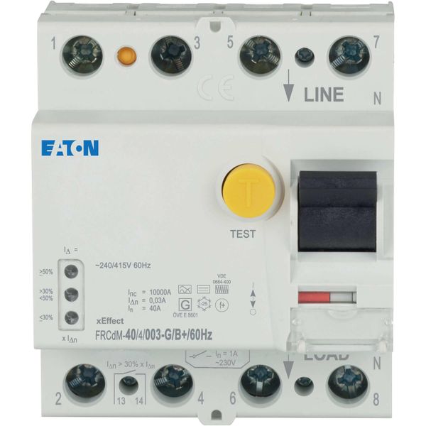 Digital residual current circuit-breaker, all-current sensitive, 40 A, 4p, 30 mA, type G/B+, 60 Hz image 4