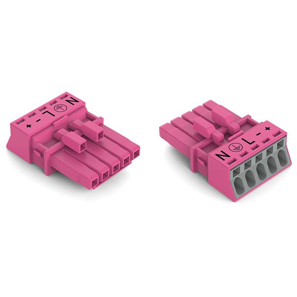 Socket 5-pole Cod. B pink image 3