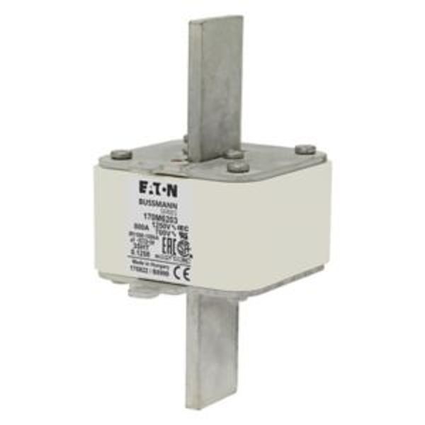 Fuse-link, high speed, 800 A, AC 1250 V, size 3, 76 x 76 x 150 mm, aR, IEC, single indicator image 4