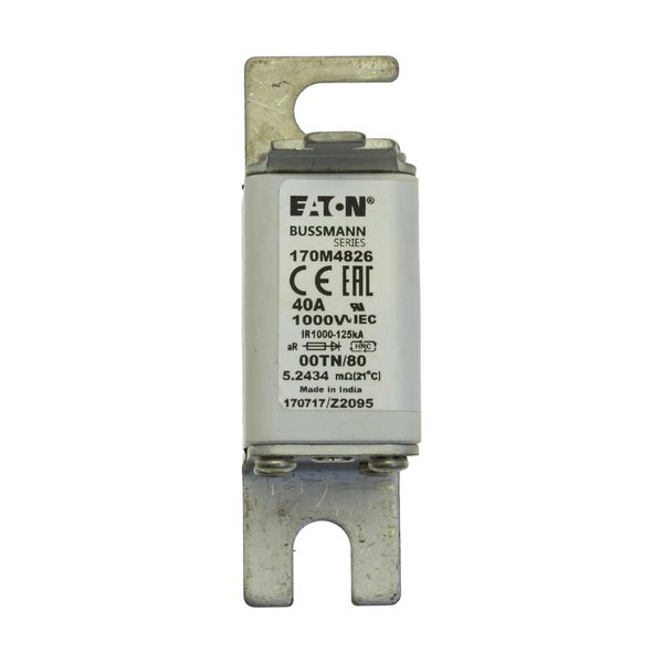 Fuse-link, high speed, 40 A, AC 1000 V, size 00, 30 x 47 x 98 mm, aR, DIN, IEC, type T indicator image 6