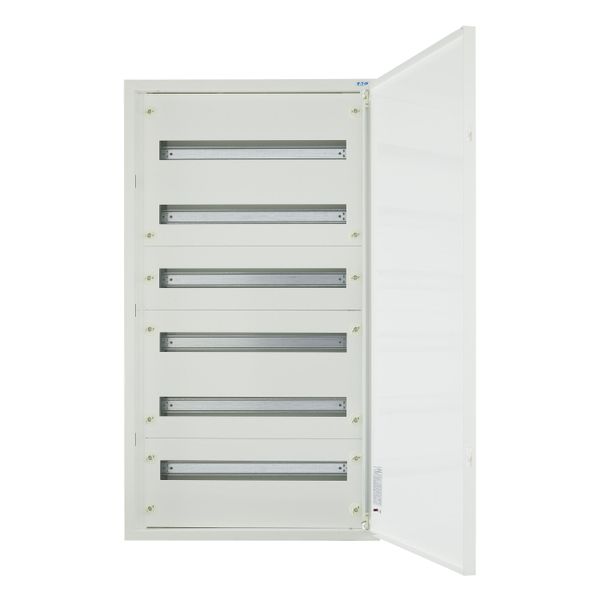 Complete flush-mounted flat distribution board, white, 24 SU per row, 6 rows, type C image 5