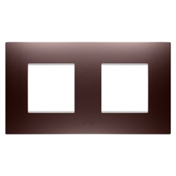 EGO INTERNATIONAL PLATE - IN PAINTED TECHNOPOLYMER - 2+2 MODULES HORIZONTAL - COPPER - CHORUSMART image 1