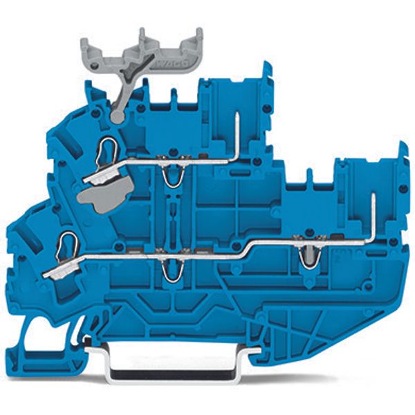 1-conductor/1-pin double deck receptacle terminal block image 1