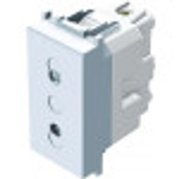 SOCKET EURO+KS 2P 10A 250V~ 1M MW 6218001 image 2