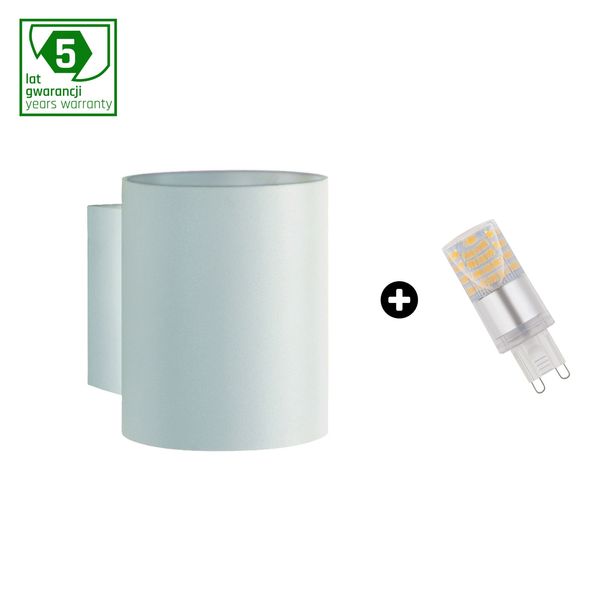 Set 5y warranty - SQUALLA G9 tube white + LED G9 4W CW image 1