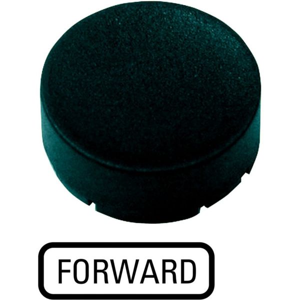 Button plate, raised black, FORWARD image 6