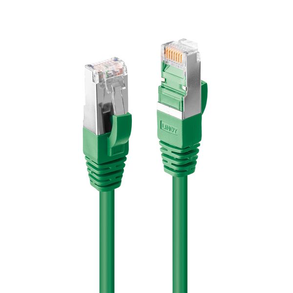 0.5m Cat.6A S/FTP LSZH Cable, Green RJ45, M/M, 500MHz, Copper image 1