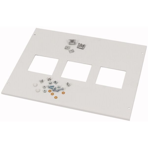 Front cover, +mounting kit, for NZM2, vertical, 3p, HxW=600x425mm, grey image 1