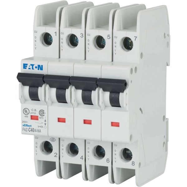 Miniature circuit breaker (MCB), 40 A, 4p, characteristic: C, NA image 12