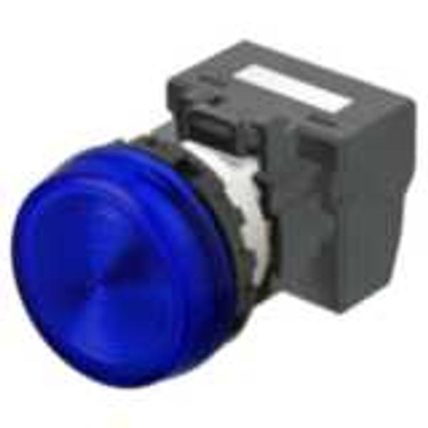 M22N Indicator, Plastic flat, Blue, Blue, 24 V, push-in terminal image 2