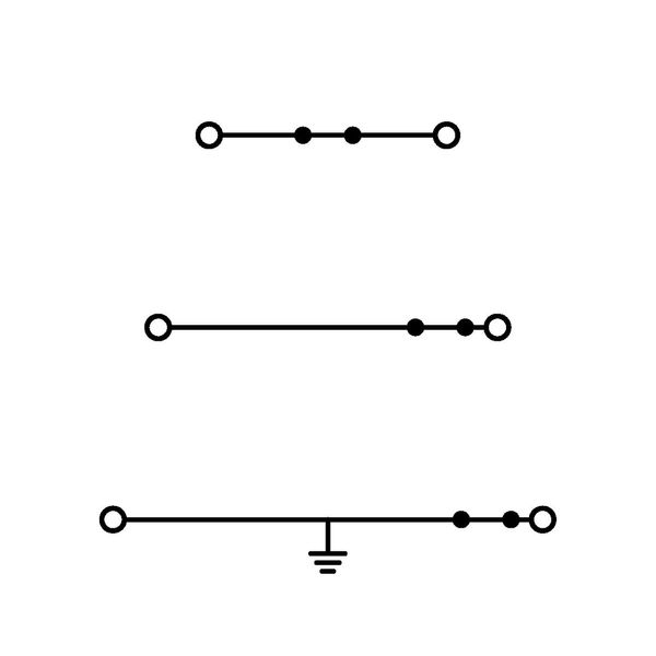 Triple-deck terminal block Shield/through/through terminal block 2.5 m image 2